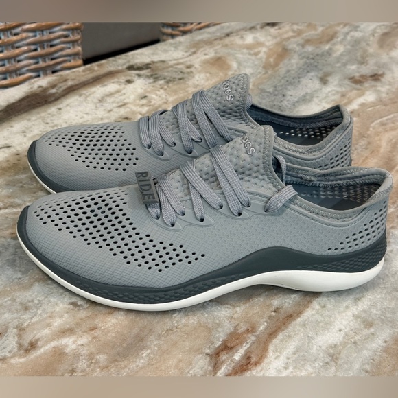 Men’s CROCS LiteRide 360 Pacer lace up grey sneakers- Size 9 - Picture 5 of 7